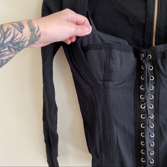 •SOLD•Dolce&Gabbana Corset Cardigan Lace Up Top - Picture 2 of 7